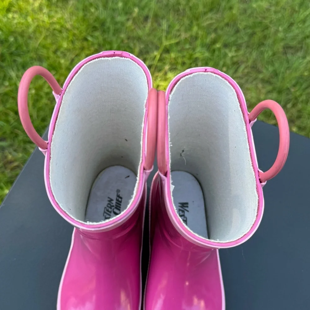 Western Chief Pink Kids Rain Boots 11/12